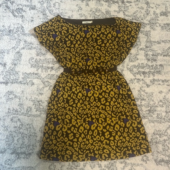 hagel Dresses & Skirts - Anthropologie Hagel Leopard Sweater Dress Size Large